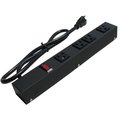 E-Dustry e-dustry EPS-10431 12 in. 4 Outlet Metal Power Strip EPS-10431